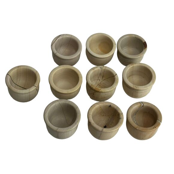 stoneware egg holder cups kitchen dining hosting party set of 10 - Picture 2 of 11
